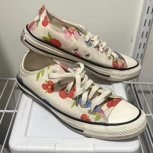 Floral Low Top Converse Sneakers